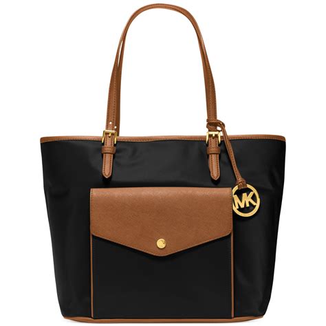 michael kors nylon tote handbags|michael kors large signature tote.